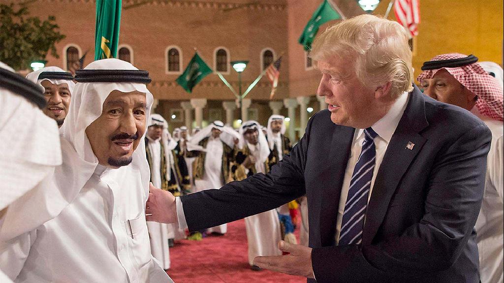 Saudi King Salman with U.S. President Donald Trump in 2017 