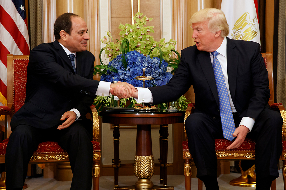 Donald Trump and Egyptian President Abdel Fattah el-Sisi 