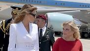 שרה נתניהו בנימין נתניהו דונלד טראמפ מלניה טראמפ שרה נתניהו טקס קבלת פנים נשיא ארה"ב נתב"ג
