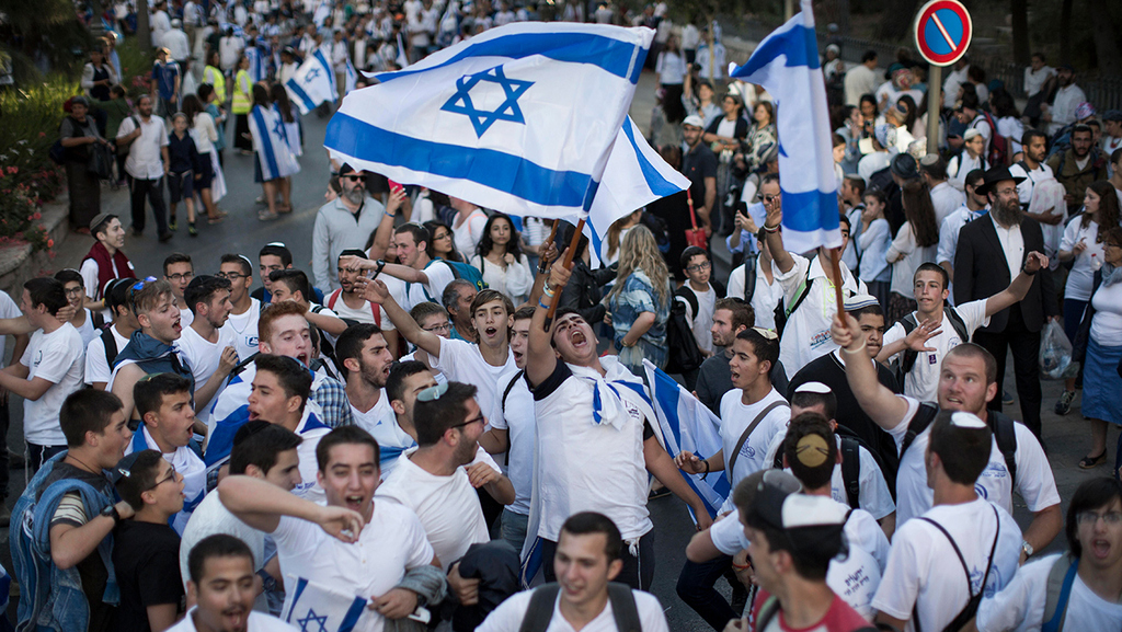 Шествие с флагами в Иерусалиме, 2017 год 