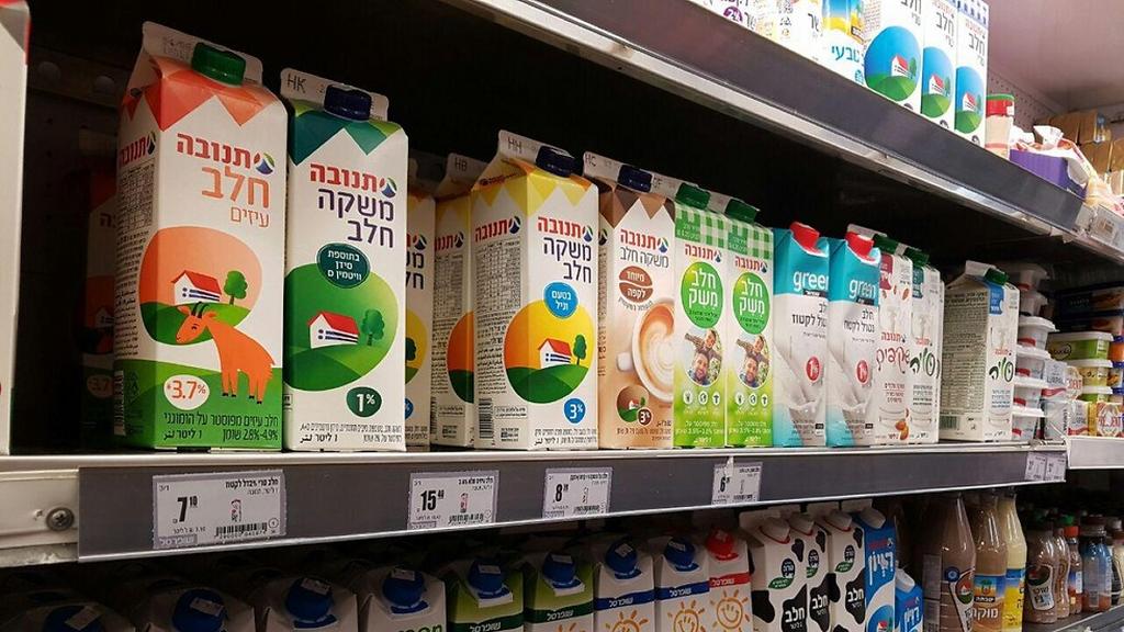 Молочные продукты в супермаркете