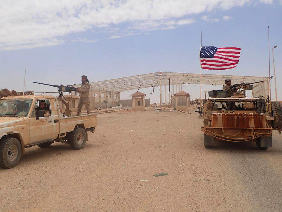 U.S.-backed Syrian rebel forces outside al-Tanf U.S. military base in southeastern Syria 