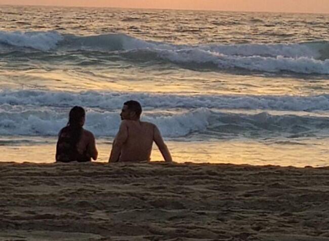 אמיר פרישר גוטמן עם מיכל אמדורסקי, ערב לפני הטביעה