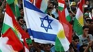 דגל ישראל בעצרת של הכורדים              