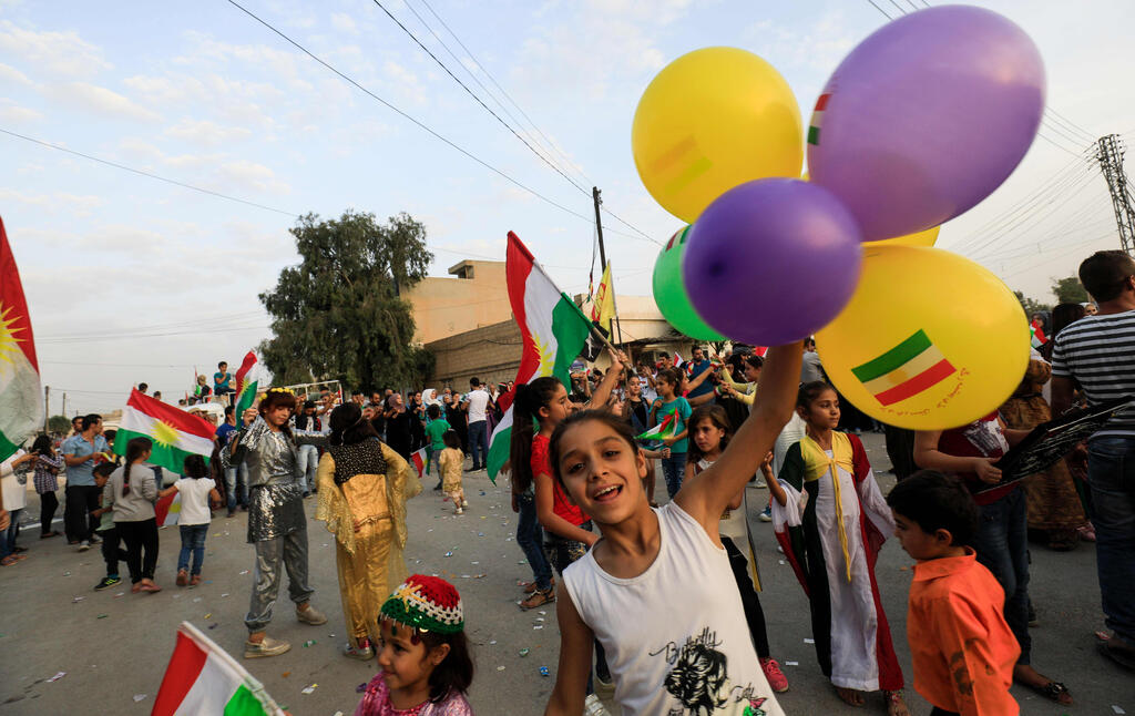 Kurds protesting in Iraq 