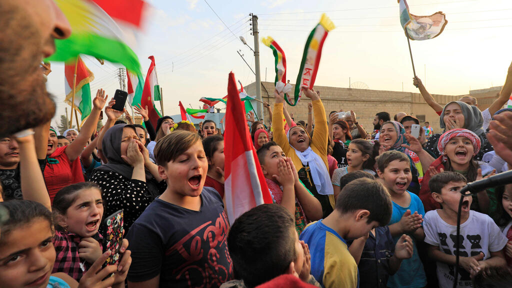 Kurds protesting in Iraq 