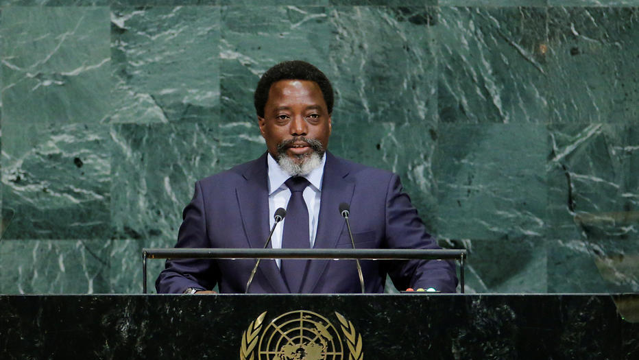 Former Congolese president Joseph Kabila during his 2017 address to the UN 