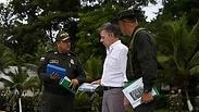 נשיא קולומביה סנטוס לאחר ההחרמה