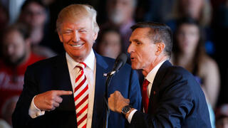 Donald Trump with Mike Flynn during the 2016 presidential race 