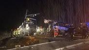 זירת התאונה הקשה בדרום צרפת                      