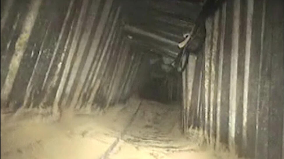 A Hamas tunnel found by the IDF near the Gaza border with Egypt in 2018 