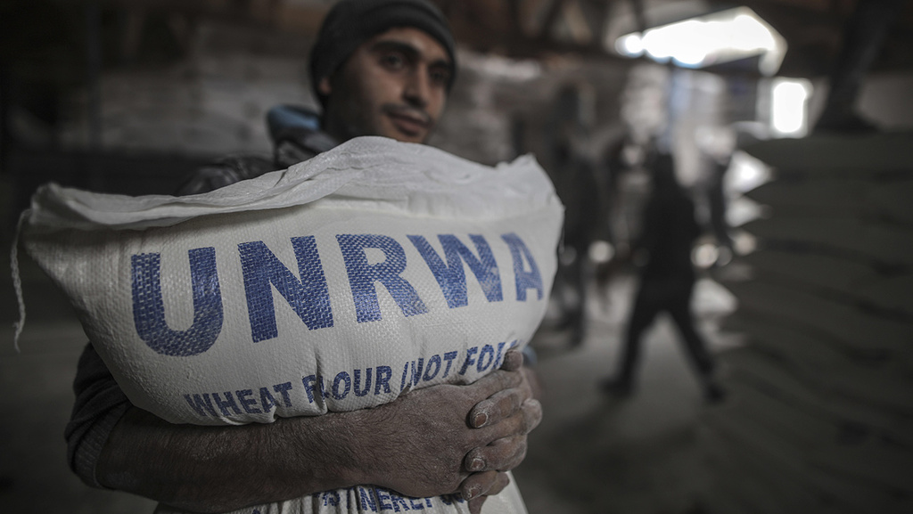Flour delivered by UNRWA to Palestinian residents of refugee camps in Gaza in 2018 