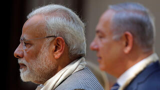 Indian Prime Minister Narendra Modi and Israeli counterpart Benjamin Netanyahu 