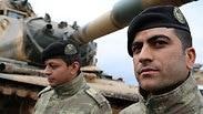 חיילים טורקים ליד הגבול עם סוריה                   