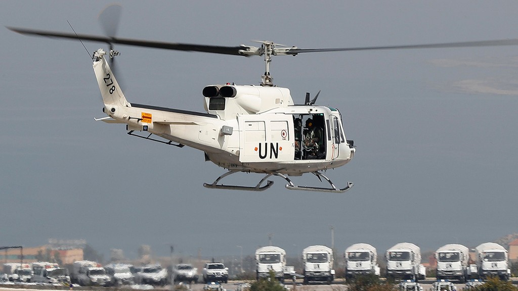 A UNIFIL chopper in Lebanon 