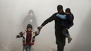 נמלטים מההפצצות בסוריה