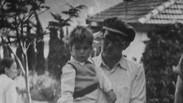 לשימוש הכתבה בלבד! הקונגרס הישראלי הראשון שטנר לאונרד ברנשטיין ואחותו, אבא ואני בעין חרוד 1946