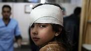 ילדה פצועה בכפר בטנא, מזרח רוטה            