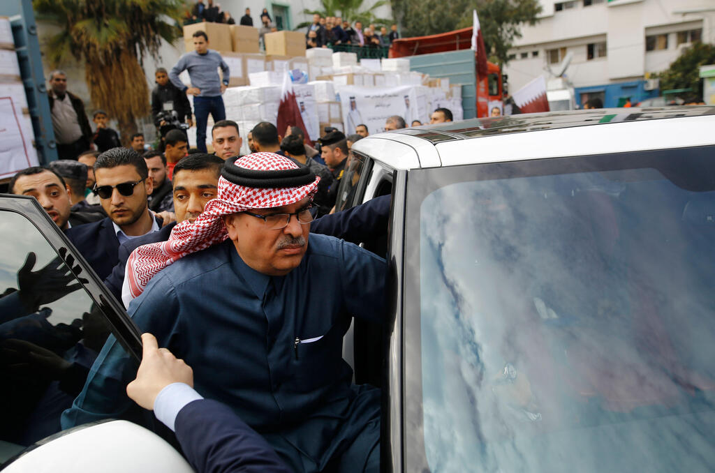 Qatar's envoy to the Gaza Strip, Mohammed Al Emadi, visiting the coastal enclave in 2018 