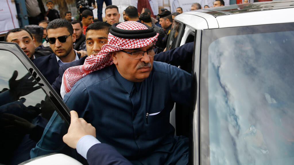 Qatari envoy Mohammed al-Emadi visiting Gaza City, Feb. 2018 