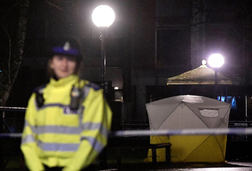 UK police outside the Skripal residence in London following his murder in 2018 