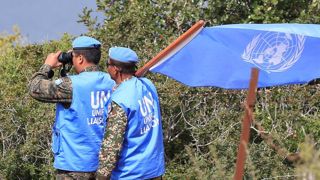 UNIFIL troops on the Israel-Lebanon border