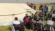עיר האוהלים שהקימו פעילי חמאס לקראת צעדת המיליון
