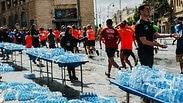 בקבוקי מים במרתון ירושלים