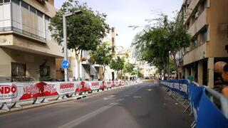 הכנות למירוץ הג'ירו ד'איטליה ברחוב מרמורק תל אביב