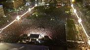 הקהל בכיכר רבין בחגיגות הזכייה האירוויזיון