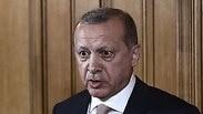 נשיא טורקיה רג'פ טאיפ ארדואן פגישה עם תרזה מיי ב בלונדון בריטניה