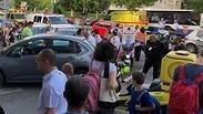 זירת תאונת הדרכים בכיכר המדינה בתל אביב
