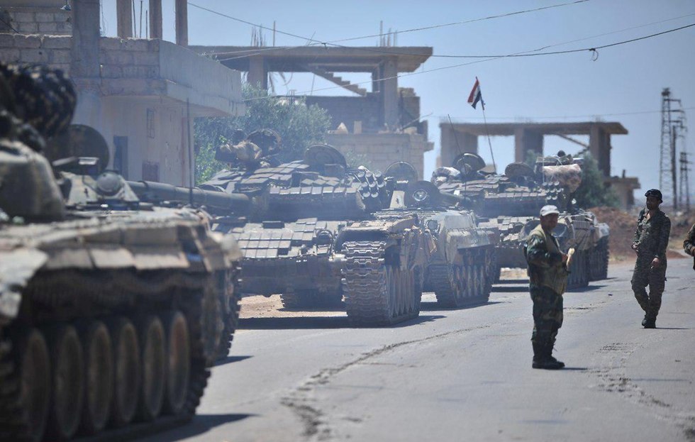 חיילים נאמנים לנשיא סוריה אסד במחוז דרעא