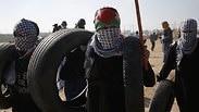 הפגנה הפגנות מהומות אלימות התפרעות התפרעויות גבול רצועת עזה פלסטינים צה"ל