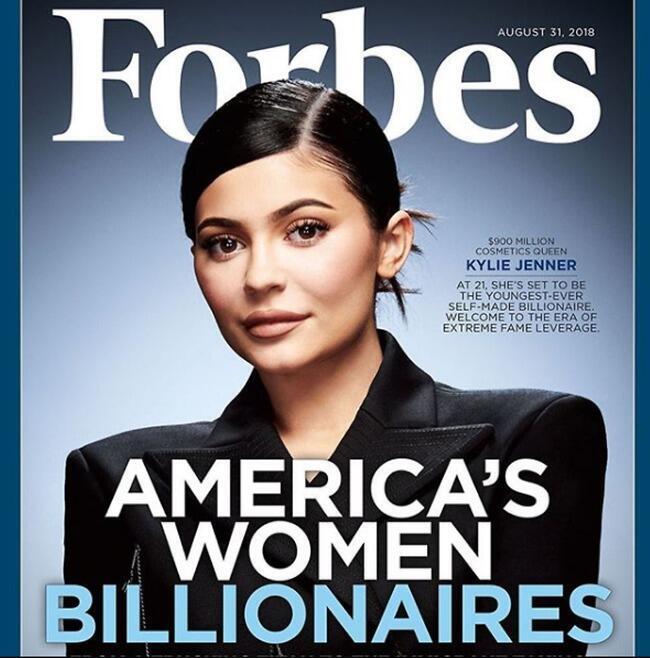 קיילי ג'נר מוכרזת כמיליארדרית על שער פורבס