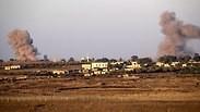 עשן תקיפות תקיפה צבר רוסיה גולן סורי מורדים קוניטרה גבול ישראל סוריה