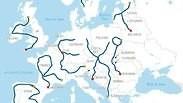 פארדי נסע לאורך היבשת האירופית כדי ליצור על המפה את צמד המילים "stop brexit" - "להפסיק את הברקזיט"