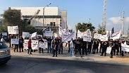 מחאת הכבאים בשדרות רחבעם זאבי בראשון לציון 