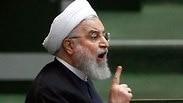 נשיא איראן חסן רוחאני נאום בפרלמנט בטהרן