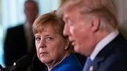 פגישה נשיא ארה"ב דונלד טראמפ קנצלרית גרמניה אנגלה מרקל