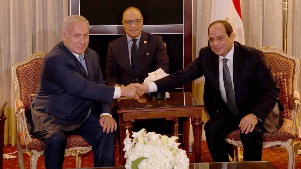 נתניהו ונשיא מצרים א-סיסי בניו יורק