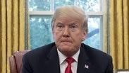 נשיא ארה"ב דונלד טראמפ מדבר על הוריקן מייקל פלורידה