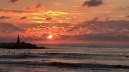 שקיעה בחוף תל אביב