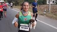 אספה כלב משוטט ב מרתון ב תאילנד