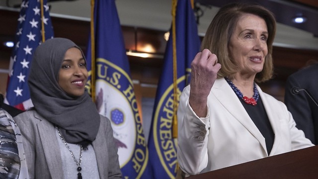 Speaker of the House Nancy Pelosi and Ilhan Omar (D-MN)