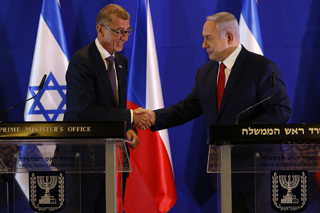 בנימין נתניהו עם ראש ממשלת צ'כיה אנדריי באביש ב ירושלים