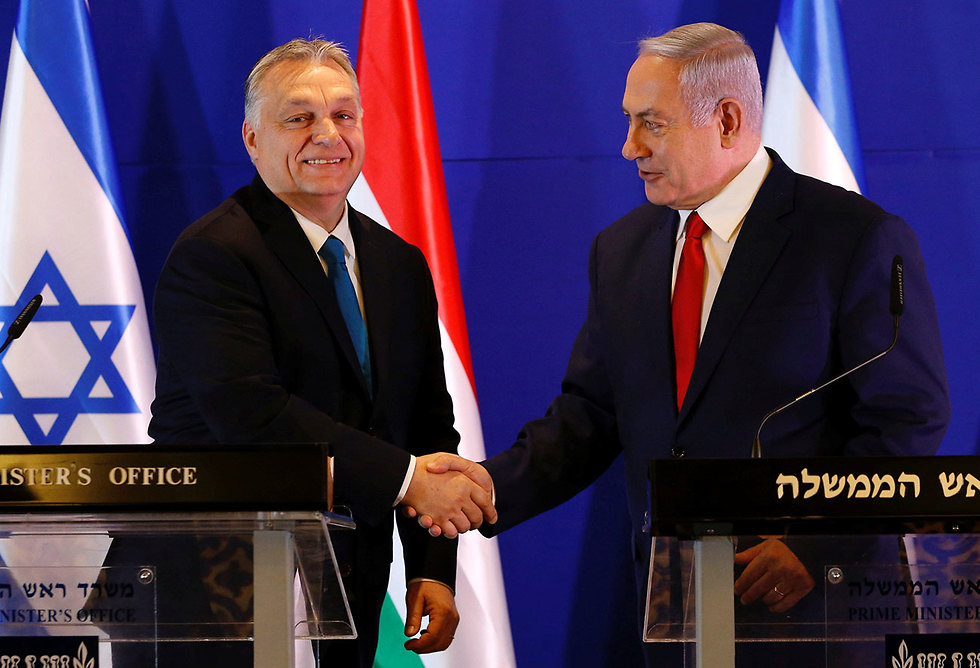 בנימין נתניהו עם ראש ממשלת הונגריה ויקטור אורבן ב ירושלים