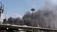 שריפה בתחנת רכבת בקהיר