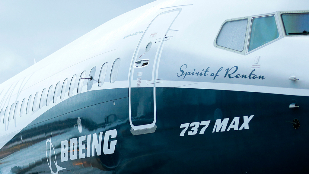 ארכיןו 2015 מטוס מסדרת boeing 737 max בבנייה במפעל של באוינג ב וושינגטון ארה"ב