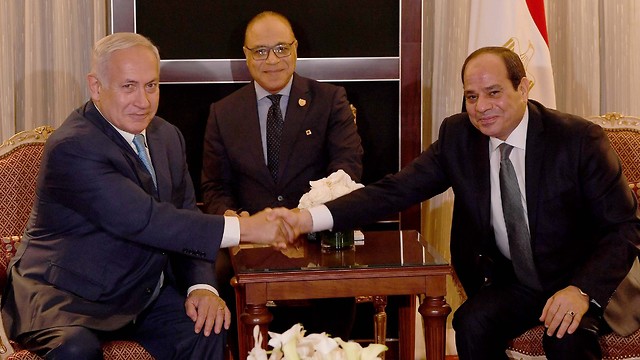 Netanyahu and Sisi at the UN General Assembly in Sept. 2018